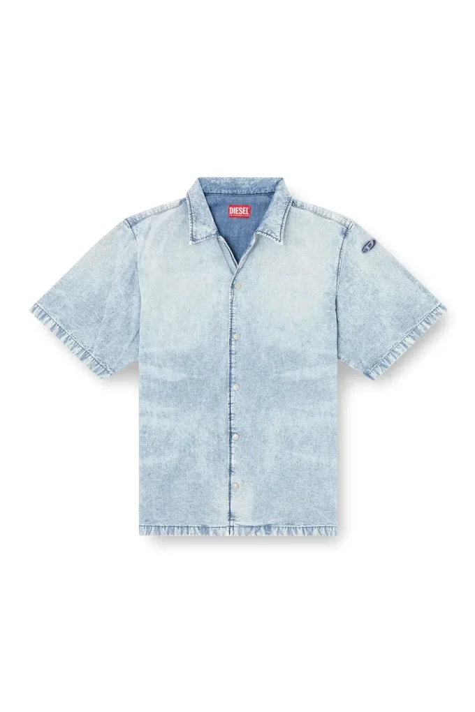 d-nabil-s4 Chemise de bowling en denim marbré