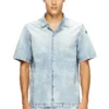 d-nabil-s4 Chemise de bowling en denim marbré
