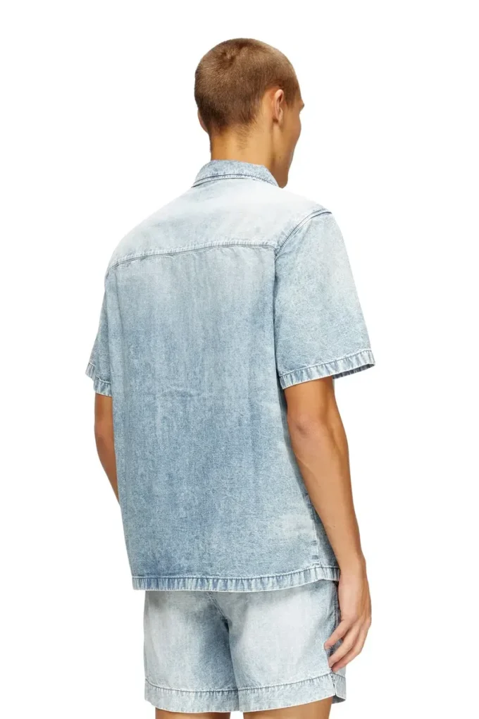 d-nabil-s4 Chemise de bowling en denim marbré