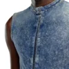 d-nata-fse Haut sans manches en denim avec détails motard