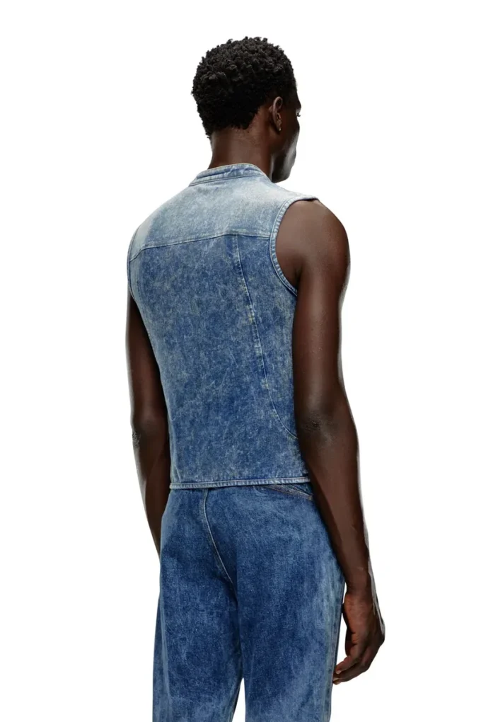 d-nata-fse Haut sans manches en denim avec détails motard