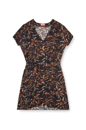 d-ollish Robe en viscose avec ceinture à la taille