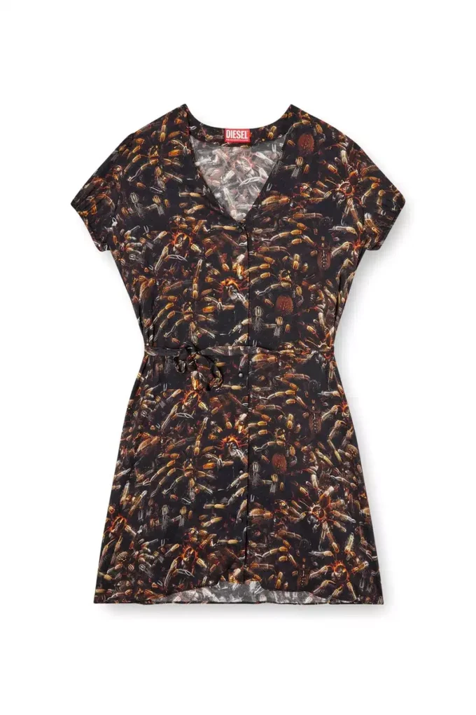 d-ollish Robe en viscose avec ceinture à la taille