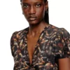 d-ollish Robe en viscose avec ceinture à la taille