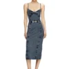 d-ony Robe midi en jersey effet denim