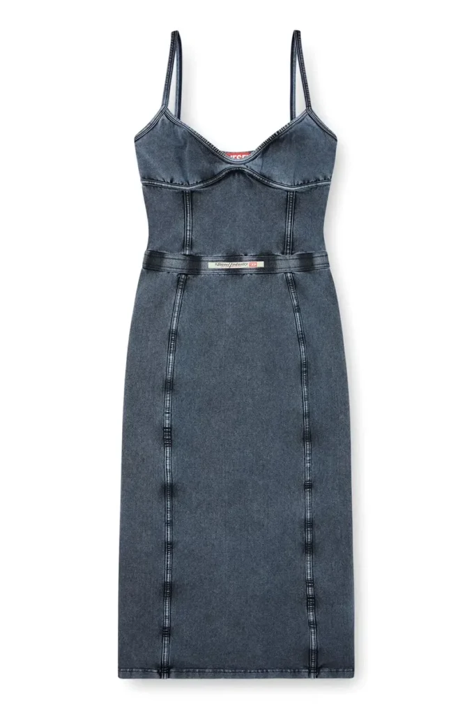 d-ony Robe midi en jersey effet denim
