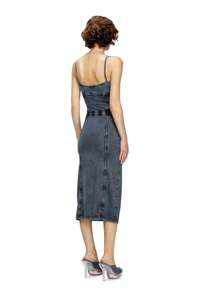 d-ony Robe midi en jersey effet denim