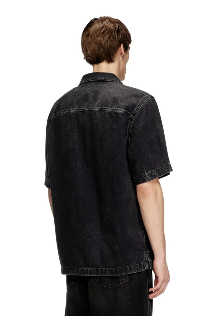 d-paroshort Chemise bowling en denim Tencel
