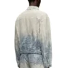 d-ranger Veste trucker en denim jacquard Prince de Galles
