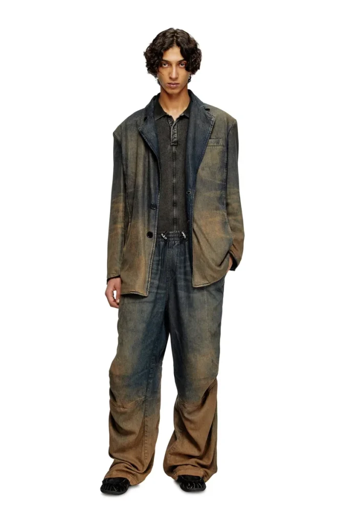 d-reg-s Blazer en denim fluide dégradé
