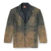 d-reg-s Blazer en denim fluide dégradé