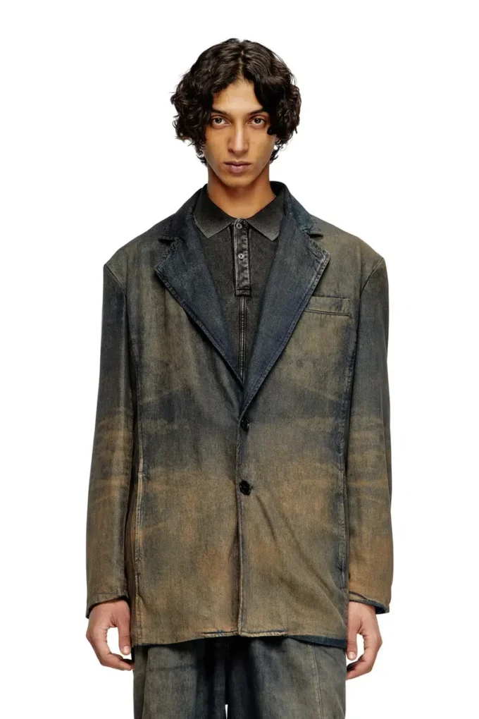 d-reg-s Blazer en denim fluide dégradé
