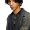 d-reg-s Blazer en denim fluide dégradé