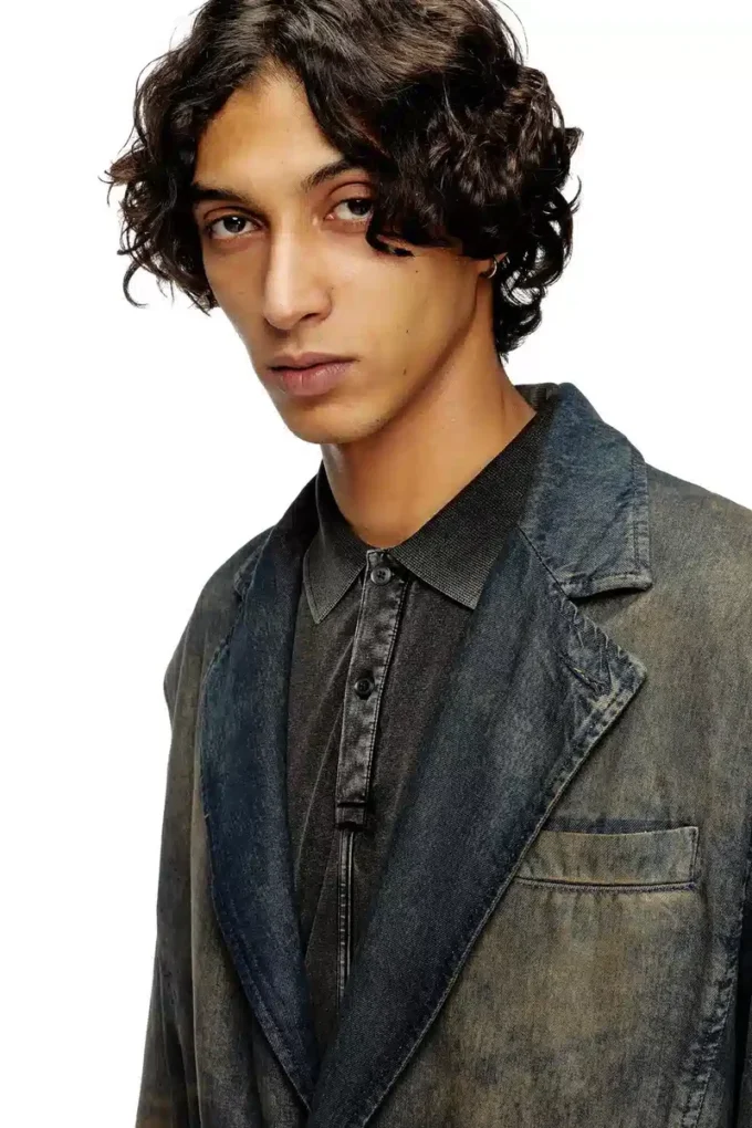 d-reg-s Blazer en denim fluide dégradé