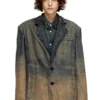 d-reg-s Blazer en denim fluide dégradé