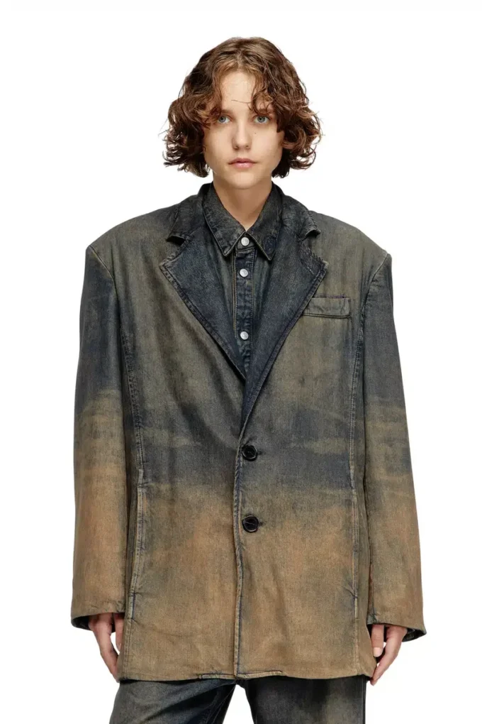 d-reg-s Blazer en denim fluide dégradé