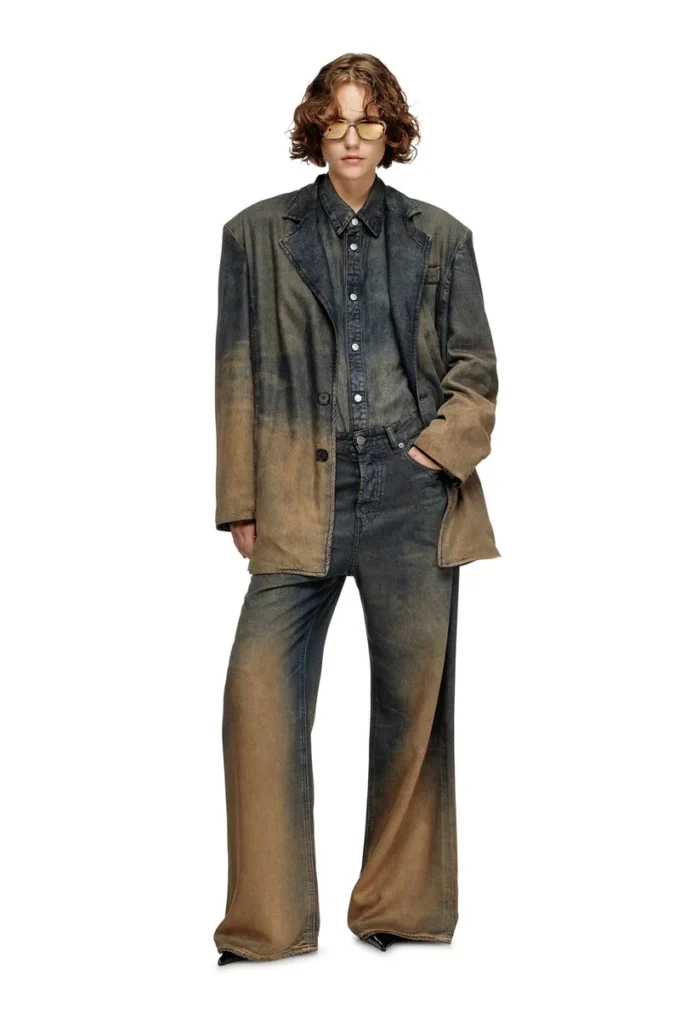 d-reg-s Blazer en denim fluide dégradé