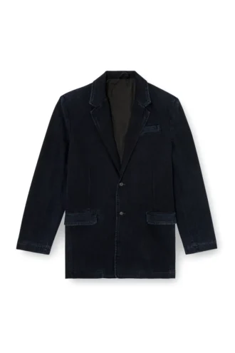 d-reger-d Blazer en denim légèrement traité