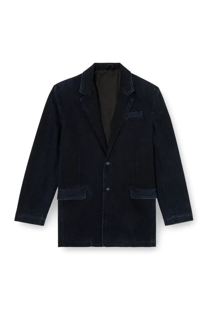 d-reger-d Blazer en denim légèrement traité