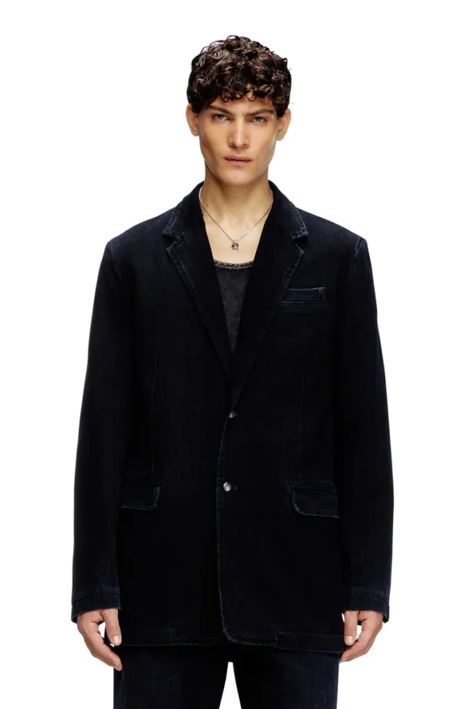 d-reger-d Blazer en denim légèrement traité
