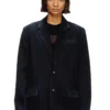 d-reger-d Blazer en denim légèrement traité