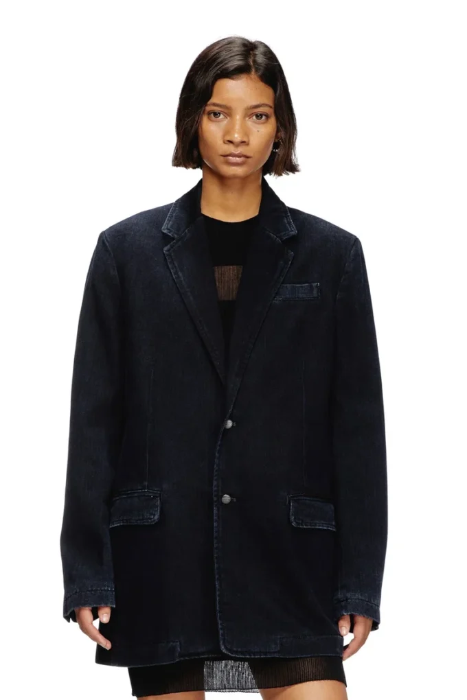 d-reger-d Blazer en denim légèrement traité