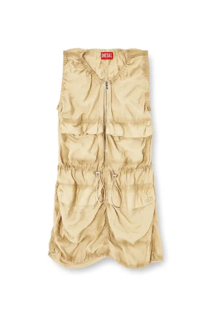 d-resden Robe cargo en viscose-nylon traité