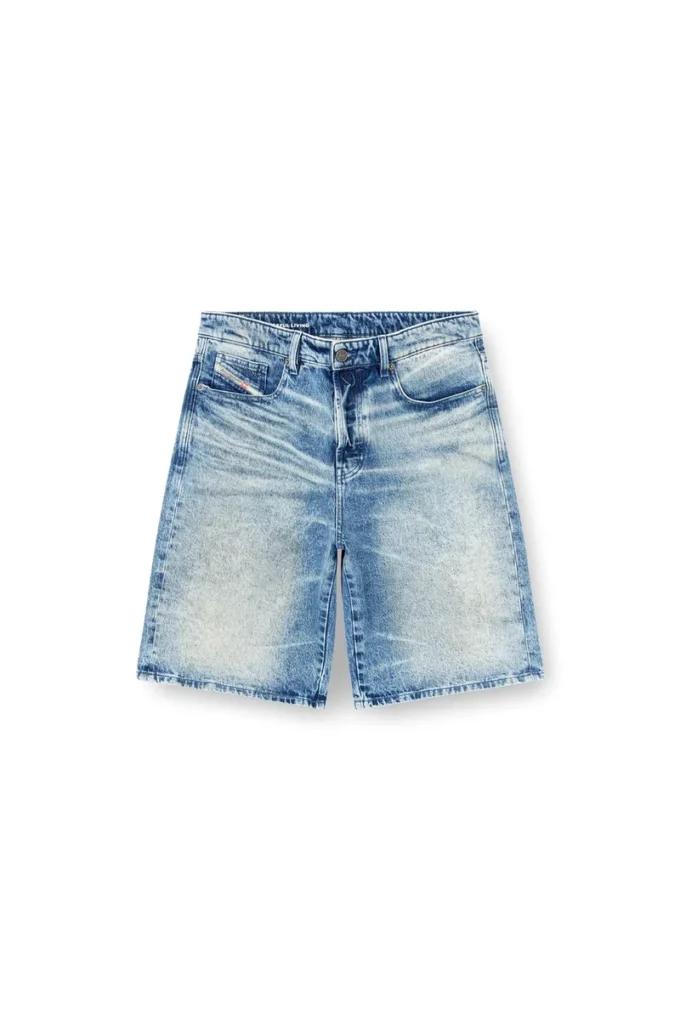 d-rixford-s Short en denim avec imprimé paroles de chanson