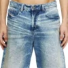 d-rixford-s Short en denim avec imprimé paroles de chanson