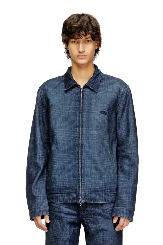 d-roheen-s Veste en denim Prince de Galles