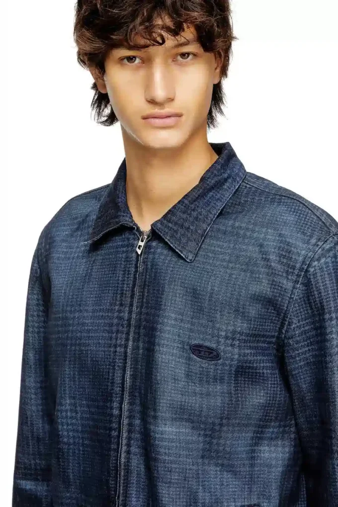 d-roheen-s Veste en denim Prince de Galles