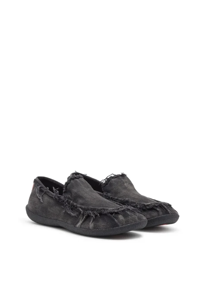d-shock moc D-Shock – Mocassins en denim vieilli