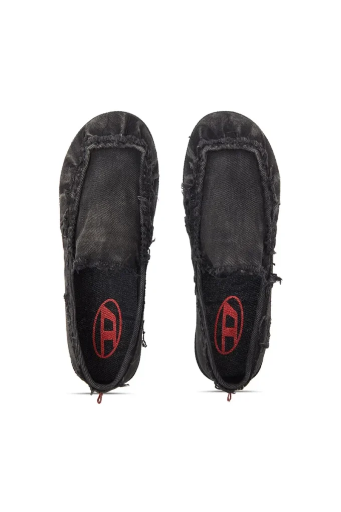 d-shock moc D-Shock – Mocassins en denim vieilli