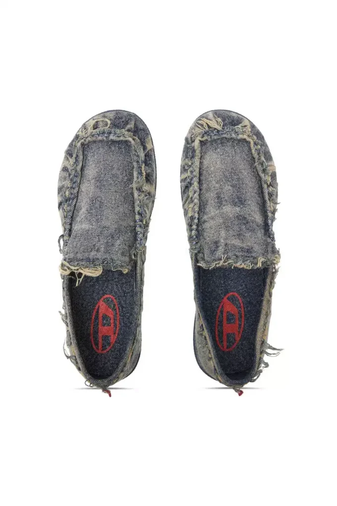 d-shock moc D-Shock – Mocassins en denim vieilli