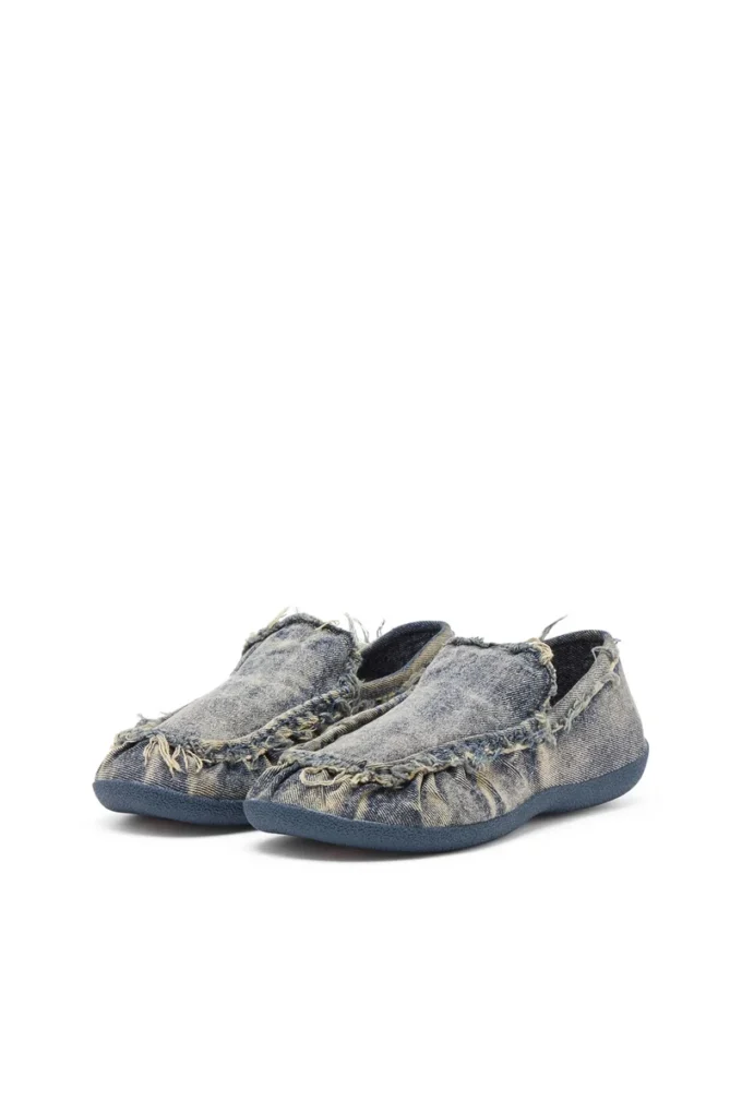 d-shock moc D-Shock – Mocassins en denim vieilli