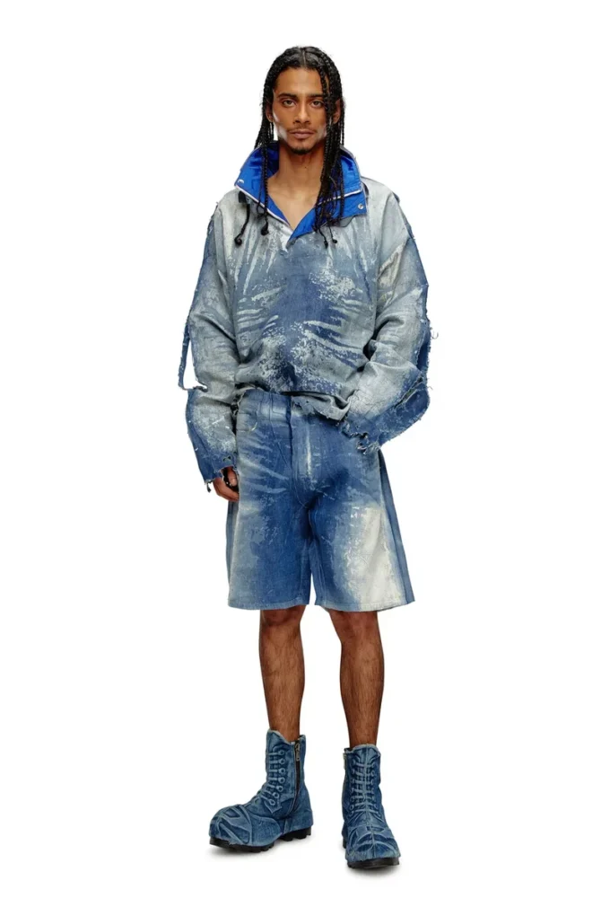 d-shorty-fse Short en denim peel-off