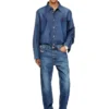 d-simply Chemise en denim avec logo brodé