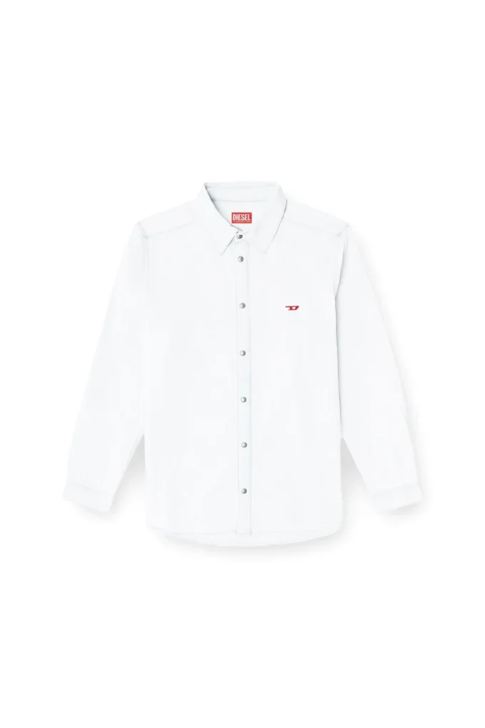 d-simply Chemise en denim effet délavé