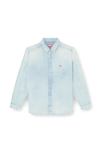 d-simply Chemise en denim effet délavé