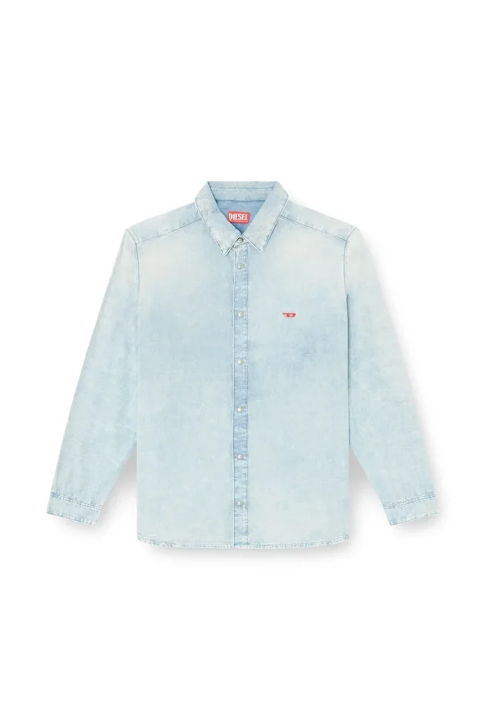 d-simply Chemise en denim effet délavé