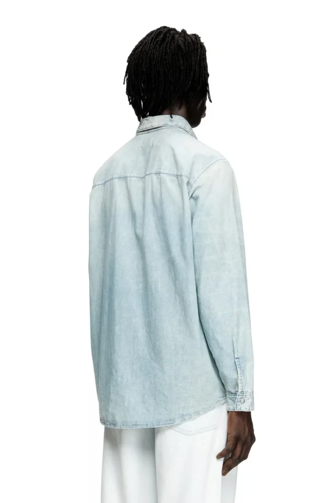 d-simply Chemise en denim effet délavé