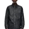 d-simply-fse Chemise en denim avec revêtement craquelé