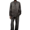 d-simply-fsh Chemise en denim nid d&rsquo;abeille vieilli