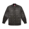 d-simply-fsh Chemise en denim nid d&rsquo;abeille vieilli