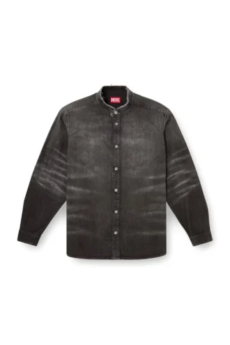 d-simply-fsh Chemise en denim nid d&rsquo;abeille vieilli