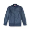 d-simply-s13 Chemise en denim fluide Prince de Galles