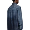 d-simply-s13 Chemise en denim fluide Prince de Galles