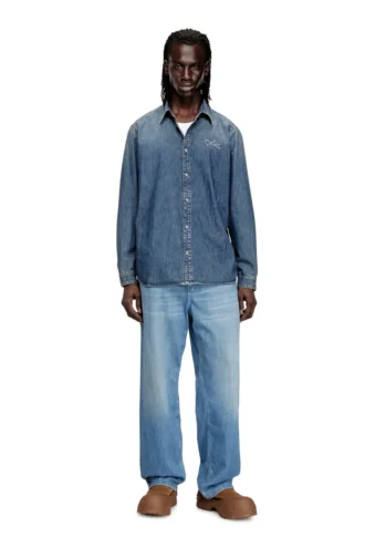 d-simply-s15 Chemise en denim avec broderie dans le dos
