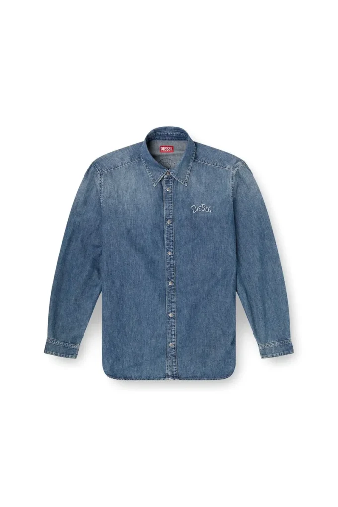 d-simply-s15 Chemise en denim avec broderie dans le dos