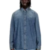 d-simply-s15 Chemise en denim avec broderie dans le dos
